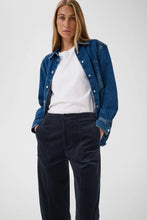 Load image into Gallery viewer, Part Two Netta corduroy cargo pocket trouser Dark Navy