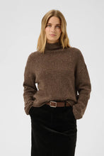 Load image into Gallery viewer, Part Two Chanelly high neck pullover Brown Nepse - CW CW