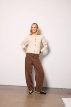 Load image into Gallery viewer, Ichi Fantia multi mixed colour button front cardigan Birch Melange