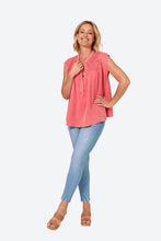 Load image into Gallery viewer, Eb & Ive Elan tencel shirred detail top Lychee