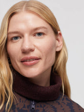 Load image into Gallery viewer, Nice Things Folk print reversible padded jacket Navy