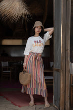 Load image into Gallery viewer, Orfeo Anycia long multi stitch hem skirt Orange stripes - CW CW