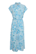 Load image into Gallery viewer, Part Two Atla print belted summer dress summer Song