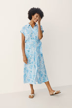 Load image into Gallery viewer, Part Two Atla print belted summer dress summer Song