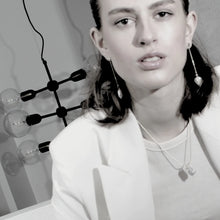 Load image into Gallery viewer, Dansk Audrey adjustable pearl necklace Gold Plated