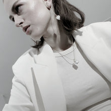 Load image into Gallery viewer, Dansk Audrey adjustable pearl necklace Silver Plated