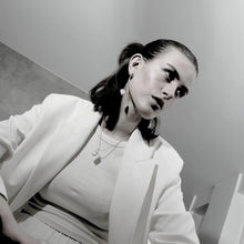 Load image into Gallery viewer, Dansk Audrey adjustable pearl necklace Silver Plated