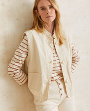 Load image into Gallery viewer, Yerse Waistcoat with self fabric rouleaux fastening Ecru