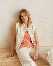 Load image into Gallery viewer, Yerse Waistcoat with self fabric rouleaux fastening Ecru