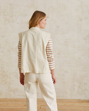 Load image into Gallery viewer, Yerse Waistcoat with self fabric rouleaux fastening Ecru