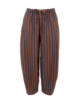 Load image into Gallery viewer, Black Colour Mallu seer sucker stripe barrel pants Espresso