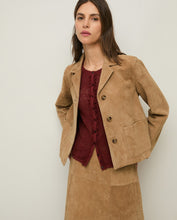 Load image into Gallery viewer, Yerse Suede leather patch pocket jacket Camel - CW CW