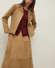 Load image into Gallery viewer, Yerse Suede leather patch pocket jacket Camel - CW CW