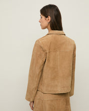 Load image into Gallery viewer, Yerse Suede leather patch pocket jacket Camel - CW CW
