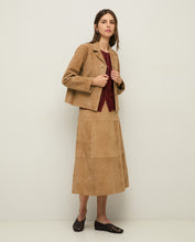 Load image into Gallery viewer, Yerse Suede leather patch pocket jacket Camel - CW CW