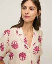 Load image into Gallery viewer, Yerse Greta Ginko crinkle print blouse Raspberry - CW CW