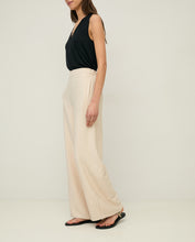 Load image into Gallery viewer, Yerse Pinstripe lightweight wide leg trouser Natural - CW CW