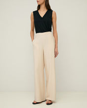 Load image into Gallery viewer, Yerse Pinstripe lightweight wide leg trouser Natural - CW CW