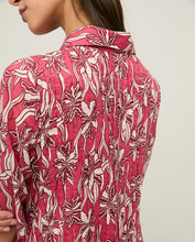 Load image into Gallery viewer, Yerse Nara flower petal print cotton dress Raspberry - CW CW