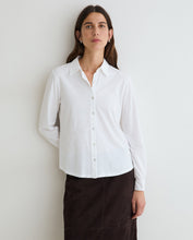 Load image into Gallery viewer, Yerse Two fabric basic shirt White - CW CW