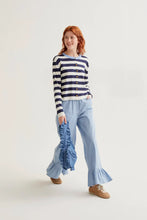 Load image into Gallery viewer, Compañia Fantastica striped cardigan Navy Cream - CW CW