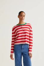 Load image into Gallery viewer, Compañia Fantastica striped cardigan Pink Red