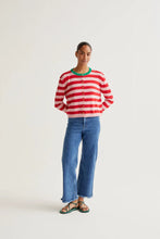Load image into Gallery viewer, Compañia Fantastica striped cardigan Pink Red