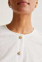 Load image into Gallery viewer, Compañia Fantastica Multi coloured button blouse White - CW CW