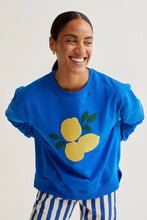 Load image into Gallery viewer, Compañia Fantastica Lemons sweatshirt Blue - CW CW
