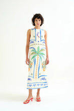 Load image into Gallery viewer, Compañia Fantastica Palm & Mermaid print column dress Multi - CW CW