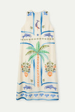 Load image into Gallery viewer, Compañia Fantastica Palm & Mermaid print column dress Multi - CW CW