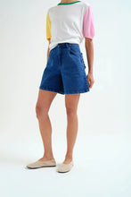 Load image into Gallery viewer, Compañia Fantastica Scallop trim shorts Blue Indigo - CW CW