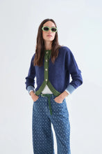 Load image into Gallery viewer, Compañia Fantastica Curved front cardigan Navy