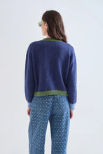 Load image into Gallery viewer, Compañia Fantastica Curved front cardigan Navy