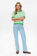 Load image into Gallery viewer, Numph Mari scallop stripe jacquard knit Classic Green - CW CW