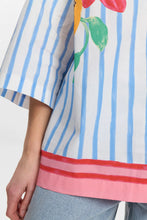 Load image into Gallery viewer, Numph Wendie artwork striped shirt Blue White
