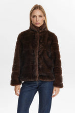 Load image into Gallery viewer, Numph Windall faux fur jacket Black Coffee