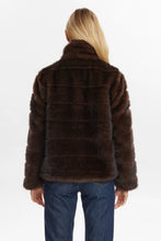 Load image into Gallery viewer, Numph Windall faux fur jacket Black Coffee