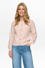 Load image into Gallery viewer, Numph Rietto pointelle multi colour button cardigan Mushroom