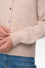 Load image into Gallery viewer, Numph Rietto pointelle multi colour button cardigan Mushroom