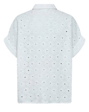 Load image into Gallery viewer, Numph Palma broderie patchwork shirt Bright White
