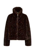 Load image into Gallery viewer, Numph Demi Faux Fur bomber jacket Black Coffee
