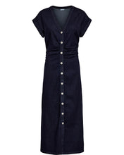 Load image into Gallery viewer, Numph Aletta button through dress Dark Blue Denim