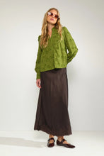 Load image into Gallery viewer, Numph Lenea 3D floral blouse Calla Green