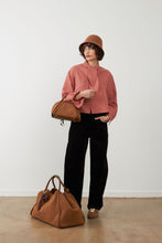 Load image into Gallery viewer, Orfeo Arnold multi stitch tie neck shirt Blush.