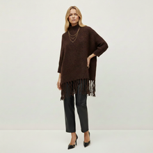Load image into Gallery viewer, Artlove Flissae fringed hem knit Chocolate