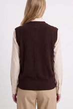 Load image into Gallery viewer, Artlove Aniane argylle designed knit waistcoat Brown
