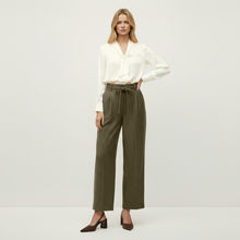 Load image into Gallery viewer, Artlove Ereane drawsting front tailored trouser Brown