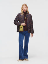 Load image into Gallery viewer, Nice Things Folk print reversible padded jacket Navy