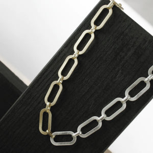 Dansk Audrey oval link two tone necklace Silver & Gold Plated